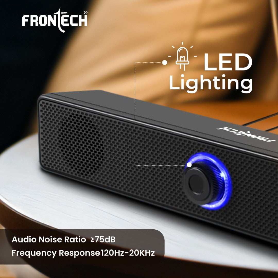 Frontech 1.0 USB Speakers with RGB Lights | 10W Power | AUX/USB (SPK-0008) Frontech 1.0 USB Speakers with RGB Lights | 10W Power | AUX/USB (SPK-0008)
